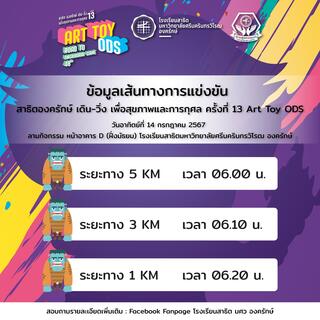 ข้อมูลการแข่งขัน สาธิตองครักษ์ เดิน-วิ่งเพื่อสุขภาพและการกุศล ครั้งที่ 13 Art Toy ODS