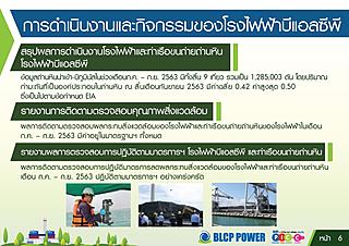 Summary of the 77-3/2563 Tripartite Committee Meeting and Activities of BLCP Power Station (August - October 2563)