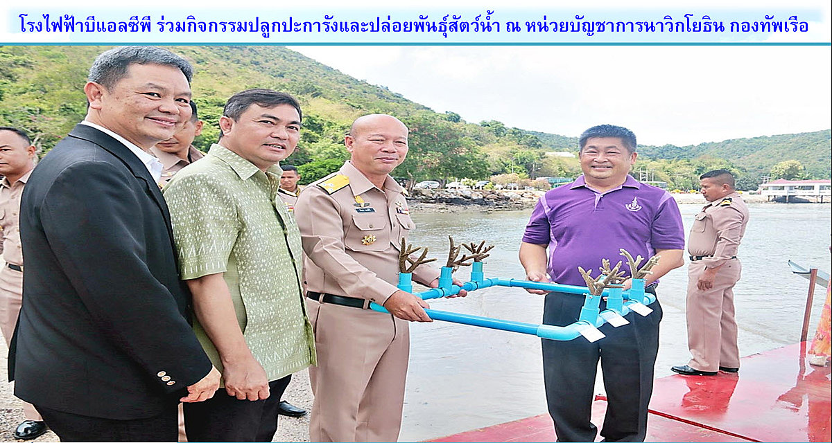 โรงไฟฟ้าบีแอลซีพี-ร่วมกิจกรรมปลูกปะการังและปล่อยพันธุ์สัตว์น้ำ-ณ