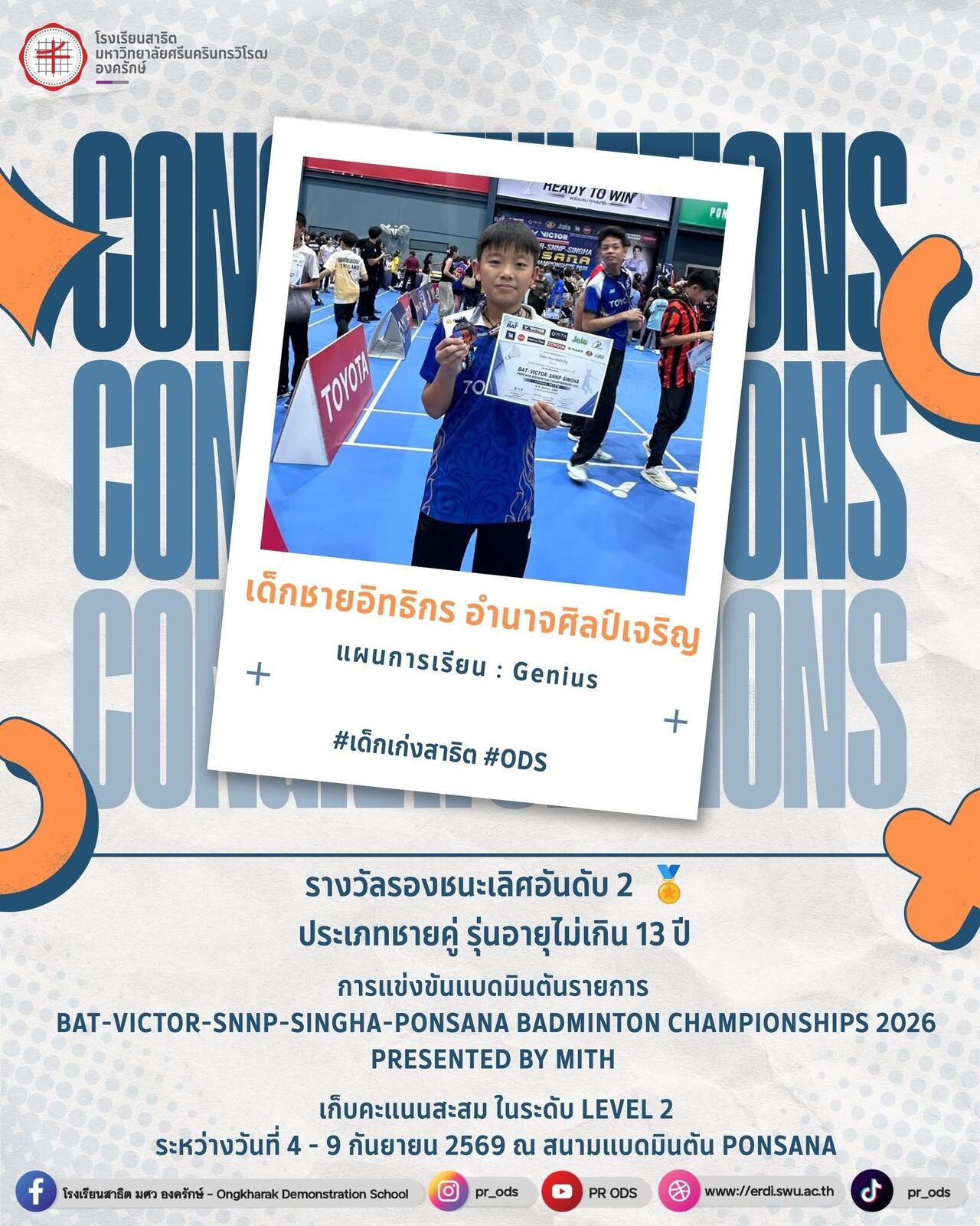 การแข่งขันแบดมินตันรายการ-bat-victor-snnp-singha-ponsana-badminton-2